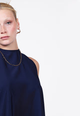 Oversized Cold Shoulder Top in Navy| Shiva