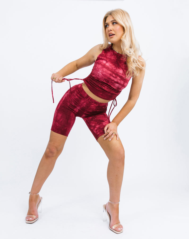 Cycling Shorts in Red Tie Dye | Rosanna