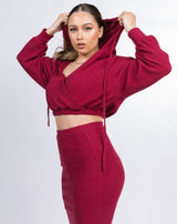 Women's wrap hoodie top